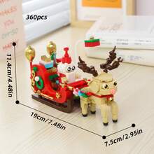 Christmas Building Blocks Toy Set, Train, Santa Claus, Gingerbread House, Stocking, Reindeer, Santa Claus, Apple House, Christmas Tree, Vintage Christmas Snow House, Holiday Decor Building Blocks Set, Adult Creative Holiday Gift, Adult Building Blocks Set, Christmas Gift, New Year Gift, Party Gift - Multicolor Christmas Snow House Building Block Set - View 22