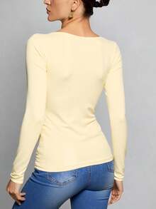 Set 2 Blusas Mujer Manga Larga Interior Térmico Invierno Dama - Beis - Ver 3
