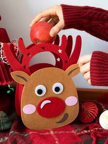 1pc Christmas Gift Bag, Gift Box, Candy Packaging Box, Snowman Creative Decor, Souvenir Gift Box, Cute Party Small Gift, Gift Bag - Multicolor - View 11