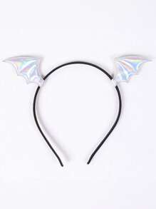 3 件万圣节蝙蝠发夹蝙蝠翅膀头带卡通蝙蝠耳朵头带发饰角色扮演服装黑色非常适合万圣节和圣诞节派对装饰