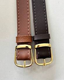 kit 3 cintos modal basico com costura dia a dia carola fivela metalizada dourada de blogueira