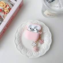 Compatible With Airpod Pro 2 / 3rd Generation - 1pc Silicone Protective Earphone Case - Pink - View 5