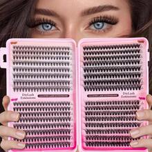 DIY 800/640 Eyelash Extension Set 50D+60D+80D+100D Large Volume Combination Eyelash Set Single Eyelash Bundle 10-16mm Thick D Curling Single Eyelash Set, Mini Travel Portable Thick Eyelash Bundle, With DIY Extension Lash Clusters, Eyelash Clusters, Individual Eyelashes, Lashes, Fake Lashes - D - View 7