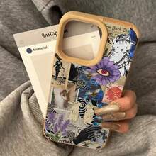 Funda para phone con diseño vintage de periódico impreso. Lente alta. Compatible con phone X, 14 Pro, 16 Plus, 15, XS, 12, 11 y 13. Funda de piel sintética suave. - Colores mixtos 1 - Ver 3
