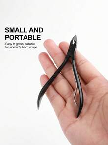 YUANDU 1pc Stainless Steel Cuticle Nipper, Suitable For DIY Nail Trimming - Black - View 11
