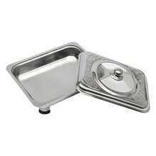 4pcs Chafer Pan Food Buffet Trays With Lid - Rectangular Chafing Dish Trays Buffet Tray Chafing Dish Food Warmer Rectangular Food Plate Stainless Steel - Silver - View 5