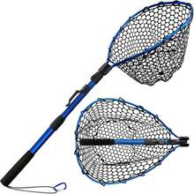 Portable Telescopic Fishing Net, High-Strength Aluminum Alloy Foldable Kayak Net, Lightweight Super Durable Rubber Fishing Net, Outdoor Fishing Accessories, Suitable For Freshwater And Saltwater - Multicolor - View 14