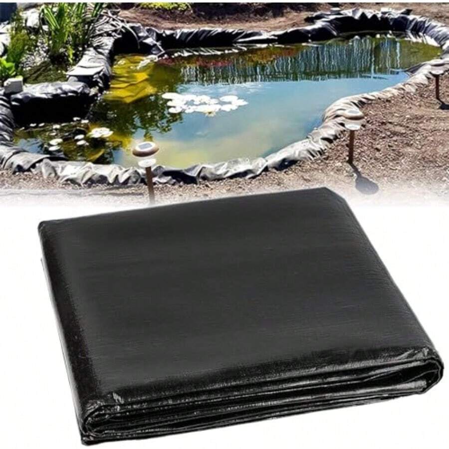 HDPE UV Resistant Garden Pond Liner 7x10ft 14.5Mil Thickness For Fish Ponds Streams Fountains And Waterfall