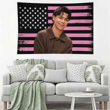 Movie Celebrity Actor Malachi Tapestry Barton Pink Art Flag Tapestry For Room Aesthetic Living Room Bedroom College Dorm Decor Pink Gift - 粉色 - 查看 5