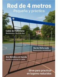 4m Volleyball Net - 藍色 - 查看 2