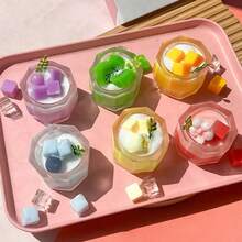 1个可爱草莓奶昔蛋糕饮料奶茶杯 5.5厘米 仿甜点湿杯 - 彩色 - 查看 4