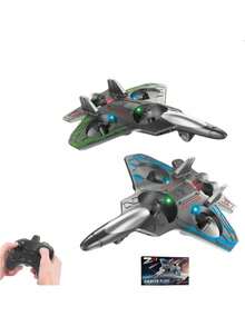 Avión Planeador Rc 2.4g Con Luces Led, Modelo Acrobático - Rojo - Ver 2