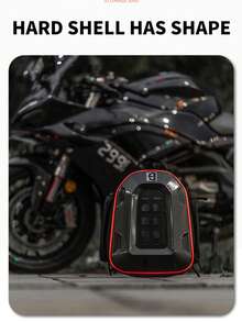 Expandable Motorcycle Helmet Storage Bag – LED Strip (No Battery), Waterproof, Multi-Functional - Black - View 10