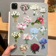 5Sets Bouquet Collection Transparent Stickers Decals, Reusable Stickers For Luggage, Laptop, Scrapbooking, Festive Decor - 5Sets - View 8