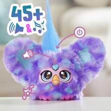 Furby Furblets Groo-Vee 迷你朋友，45+ 声音和音乐，仅会说话，Furbish，电子毛绒玩具，紫色，适合 6 岁以上儿童，开学礼物