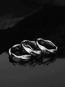 Fashionable Minimalist Mobius Ring Copper Ring For Men, Suitable For Stylish Matching - Silver - View 5