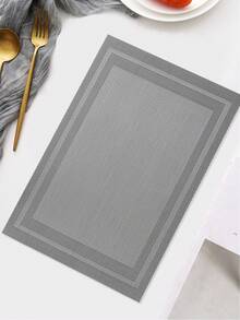 1-8pcs Rectangular Minimalist PVC Placemats, Washable, Easy To Clean, Wipe-Clean, Non-Slip, Heat-Resistant, Dining Table Mats, Sweet Reverie, Elegant Placemats, Tabletop Setting, Kitchen Dining Mat, Holiday Wedding Decor - Multicolor - View 3