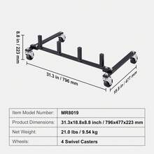 Car Dolly Rack Hydraulic Jack Stand Organizer With 4 Platform Capacity - Black - View 7