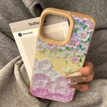 Funda de piel sintética suave con diseño de flores y lunas, lente de alta calidad, compatible con phone 13 Pro, 16, 12, 15 Plus, 11, 14 y XS. Resistente y cómoda. - Colores mixtos 1 - Ver 5