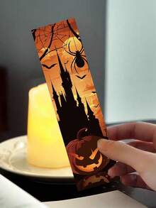 30pcs Halloween Scene BookmarksOffice SuppliesDecorative BooksMessage Marker CardsFor JournalsHousehold SuppliesColourful And Durable Paper BookmarksPerfect For GiftsPartiesHalloween Decorations - Multicolor - View 9