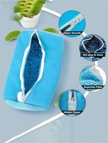 Washing Machine Shoe Laundry Bag, Suitable For All Types Of Shoes, Thickened Fleece Lining Protection Laundry Bag, Suitable For Sports Shoes And Casual Shoes, Travel Essential - Multicolor - View 6