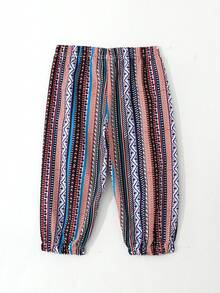 Conjunto de 2 piezas de camisa polo de manga larga con cuello estampado + pantalones deportivos estampados para bebé niño en otoño/invierno - Blanco - Ver 8