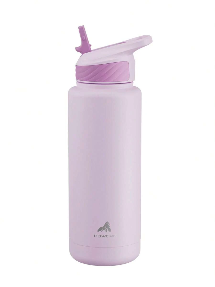 Powcan 40oz Insulated Tumbler - Stainless Steel Water Bottle, Leak-Proof Double Wall Coffee Cup, 24 Hour Cold Retention, Fits Car Cup Holder, Reusable, Suitable For Sports, Gym, School And Travel - Light Purple - View 1