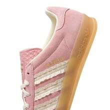 Adidas Originals Gazelle Indoor W 休闲轻便运动鞋，舒适户外旅行鞋 JS1413 - 奇蹟紫粉色/乳白色/樹脂黃 - 查看 7