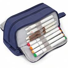 1 Piece Aesthetic Large 4-Layer Pencil Case - Extra High Capacity With Multi-Compartment Design & Premium Zipper Closure - College Student Essential, Back To School Supplies, Work Office Organizer, Artist Sketchbook Companion, Teacher Classroom Must-Have, Dormitory Storage Solution, Travel Stationery Pouch