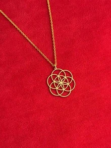 suteyi Flower Of Life Necklace, Sacred Geometry Pendant, Birthday Gift For Her, Holistic Healing Necklace, Great Gift For Girlfriend - Multicolor - View 2