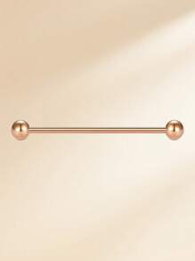 1pc Funky Stainless Steel Spiked 14G Industrial Barbell For Women Men For Daily Decoration, 32/35/38mm Industrial Piercing Jewelry Cartilage Earring Helix Conch Tragus Iindustrial Bar