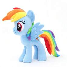 Hasbro Hasbro Muñeca de peluche - Diseño de la Princesa Twilight Sparkle, con cuerno brillante y melena arcoíris, suave y cómoda, adecuada para niñas, regalo festivo, apta para niños de 3+ años, personaje con licencia oficial - Rainbow Dash - Ver 2