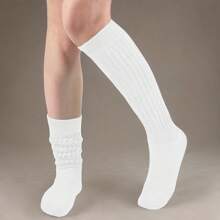 Witwot Slouch Socks Women Knit Knee High Boot Long Tube Scrunch Sock For Woman