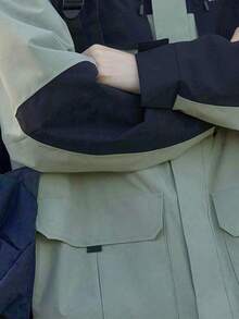 CAMEL CROWN Men's Outdoor Three-In-One Fleece Jacket, Warm, Windproof And Waterproof Mountaineering Clothing - Warehouse Green/Phantom Black - View 3