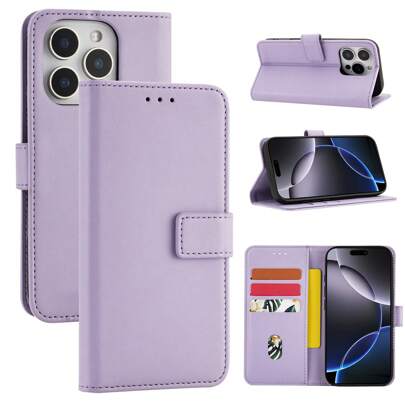 1pc Leather Wallet Phone Case With Card Slots Compatible With IPhone 17 Pro Max / Galaxy A56, Minimalist & Fashionable