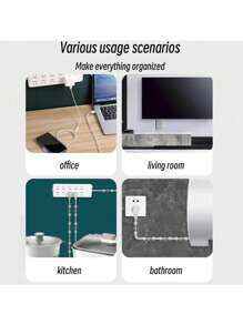 透明线夹自粘式电线整理器数据线固定器塑料电线管理夹居家必备办公室必备宿舍必备