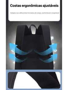 Men's Waterproof School Backpack, Stylish, Simple And Practical - Blue - View 2