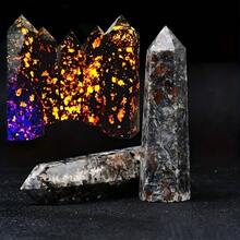 CUPIDCRYSTAL 1 件拉长石水晶塔尖方尖碑 - 华丽抛光天然拉长石尖头，适用于家居装饰和水晶工艺品 - 无味实心塔，适用于祭坛用品水晶冥想和节日礼物 - 拉長石 - 查看 12