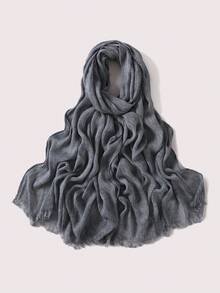 1 Khăn choàng tua rua xếp ly Modal trơn màu dành cho nữ, Khăn trùm đầu thường ngày, Khăn choàng giữ ấm chống nắng Hijab dùng khi mặc váy - nhiều màu - Xem 20