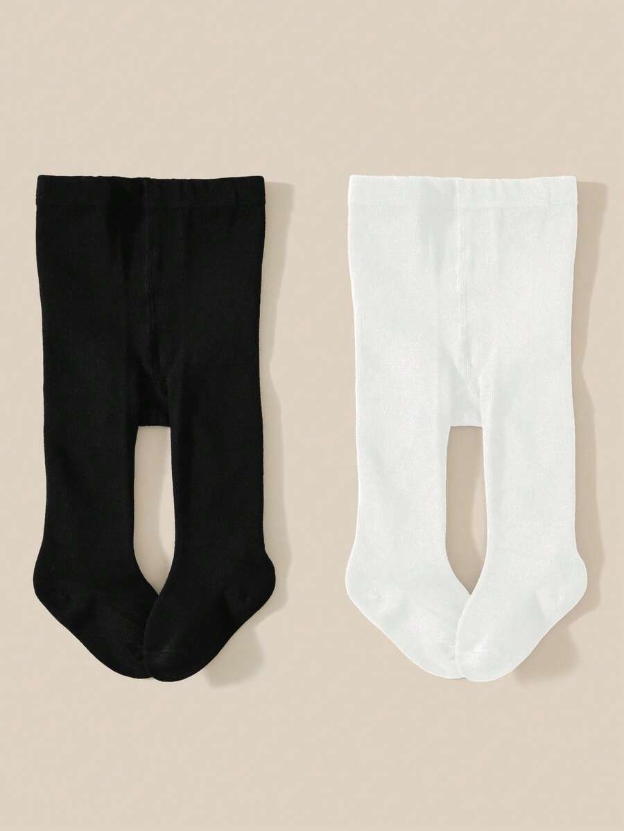 1/2 piezas Medias de unicolor para niñas/bebés/infantes, Mallas clásicas y versátiles, suaves y cómodas, aptas para uso diario o como regalo de vacaciones, color y estilo aleatorios