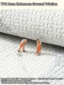 Christmas Plush Bath Mat: Non-Slip, Machine Washable, Knit Polyester With TPR Backing, Water Absorbent Soft Rug For Bathroom, Laundry, Doorway - Festive Holiday Decor Kitchen Rug - Multicolor - View 6