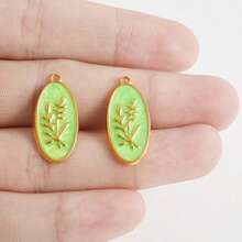 1pc/2pcs Luxury Delicate 304 Stainless Steel Electroplated Pendant Charms, Suitable For DIY Jewelry, Jewelry Making, Crafts - Ocean Life, Cherry, Flower Designs - Color - View 44