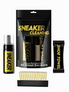 Shoe Cleaner Kit For Sneaker, White Shoe Cleaning Kit, With 2 Shoe Brush & Towel Included,Water-Free Foam Sneaker Cleaner,With Shoe Brush And Shoe Cloth,Work On White Shoe,Suede,Boot,Canvas,PU,Fabric,Etc,Cleaning Brush,Shoe Brush,Shoe Cleaner,Cleaning Tools - Multicolor - View 3