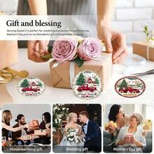 1 set/10 sets de 4 piezas/set de posavasos de Navidad con diseños de Papá Noel, campana de Navidad, copo de nieve, reno, árbol de Navidad, muñeco de nieve y pingüino de Navidad. Hechos de poliéster y goma, ideales para fiestas navideñas, bares, oficinas y hogares, para cualquier ocasión, de tamaño 3.94 x 3.94 pulgadas