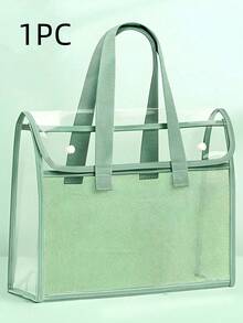 Questa borsa portadocumenti di grandi dimensioni, portatile, trasparente e impermeabile è realizzata in materiale PVC autoadesivo e presenta un design espandibile. È adatta a varie occasioni, come Ringraziamento, Ognissanti, matrimoni, anniversari e per gli studenti. Può essere utilizzata per riporre forniture per ufficio, libri, cosmetici, prodotti per la cura della pelle e altro ancora.