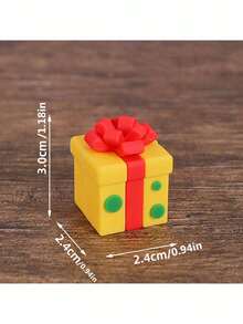 1 Set Or 1 Piece Christmas Teddy Bear Cake Decoration, Christmas Red Sweater Green Shirt Teddy Bear Ornament, Red And Green Striped Arch Gift Box Cake Decoration, Suitable For Baptism Birthday Cake Decoration, Christmas Theme Cake Decoration (Please Use With Tray Or Tube) - Multicolor - View 15