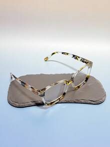 1 件男女通用轻质几何大框老花镜，塑料休闲风格经典厚现代简约设计，便携式眼镜适合驾驶、日常生活、阅读、返校 - 紫色 - 查看 7