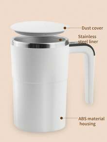 1 个自动搅拌杯，便携式 304 不锈钢电动咖啡杯，带温度显示，USB 充电，200mAh 电池，ABS 材质，易于携带和清洁，适合家庭和办公室使用，理想的节日礼物 - 彩色 - 查看 6