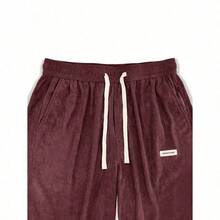 Men's Solid Color Casual Everyday Trousers Men's Streetwear Pants, Boy Friend Gifts, Back To School - Màu Đỏ Sâu - Xem 5