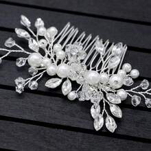 Tiara Arrangement Accessory Wreath Ornament Wedding Hair Party Graduation Bride Debutante - 銀色 - 查看 7